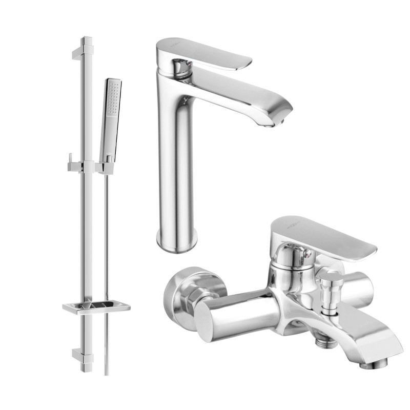 Mexen Pecos DQ72 vannikomplekt, kroom - 72713DQ72-00