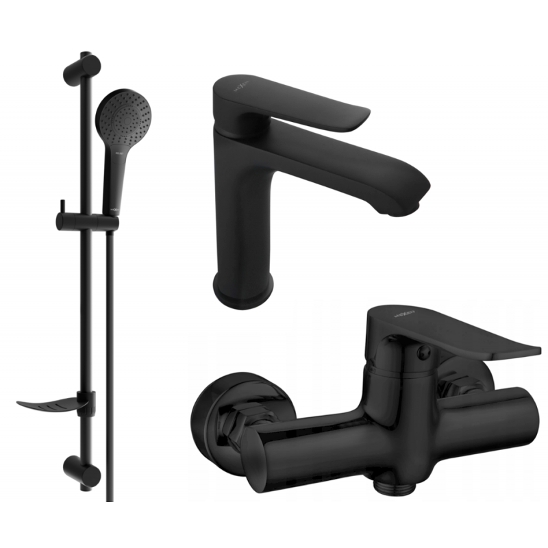 Mexen Pecos DF05 doucheset, zwart - 72704DF05-70