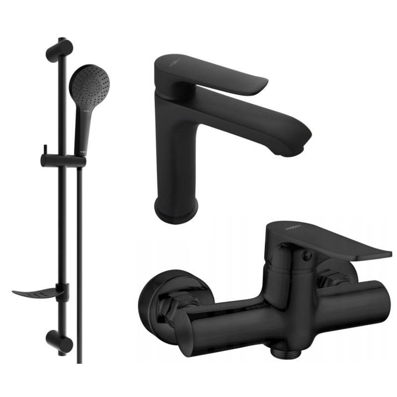 Mexen Pecos DF05 set za tuširanje, crni - 72704DF05-70