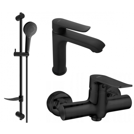 Mexen Pecos DF05 douche set, zwart - 72704DF05-70