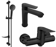Mexen Pecos DF05 Duschset, schwarz - 72704DF05-70