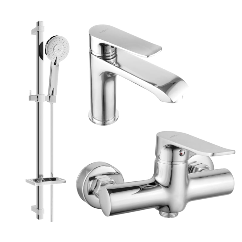 Mexen Pecos DQ40 dušikomplekt, kroom - 72704DQ40-00