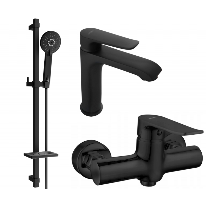 Mexen Pecos DQ40 duschset, svart - 72704DQ40-70