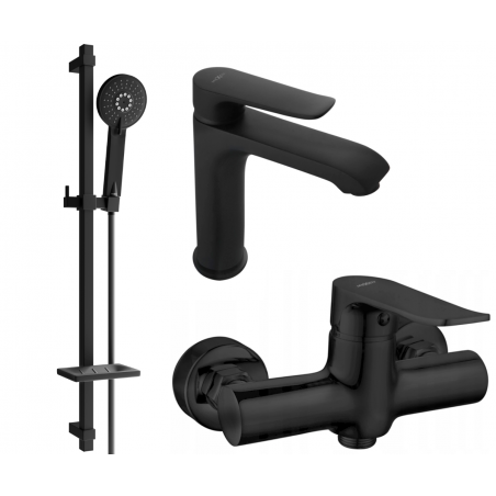 Mexen Pecos DQ40 conjunto de duche, preto - 72704DQ40-70