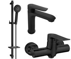 Mexen Pecos DQ40 Duschset, schwaarz - 72704DQ40-70