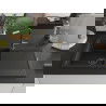 Mexen Leo granieten spoelbak 1-komor met afdruipplaat en keukenmengkraan Flora, zwart/goud metallic - 6501-75-670401-57-B