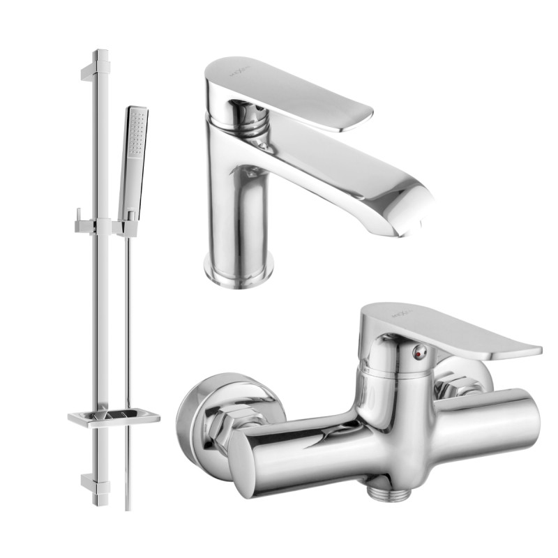 Mexen Pecos DQ72 dušikomplekt, kroom - 72704DQ72-00