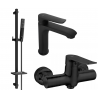 Mexen Pecos DQ72 shower set, black - 72704DQ72-70