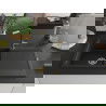 Mexen Leo Granitspüle, 1-Becken mit Abtropffläche und Küchenarmatur Flora, schwarz - 6501-77-670401-57-G