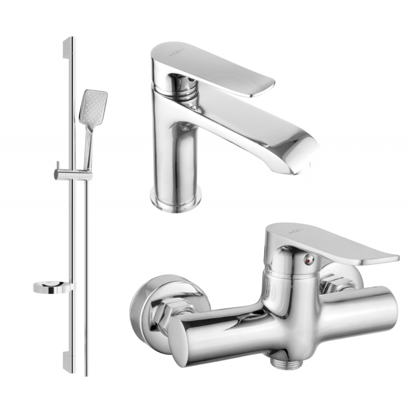 Mexen Pecos DS62 duschset, krom - 72704DS62-00