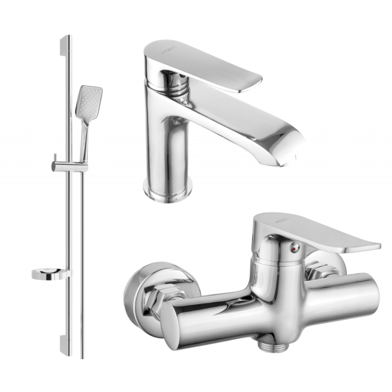 Mexen Pecos DS62 ensemble de douche, chromé - 72704DS62-00