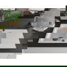 Mexen Matias Granitspüle 1,5-Becken mit Abtropffläche und Küchenarmatur Flora, weiß - 6502-20-670401-70-B