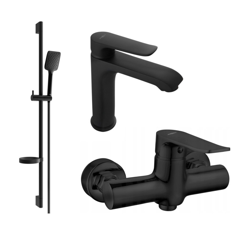 Mexen Pecos DS62 tuš set, crni - 72704DS62-70