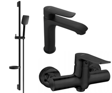 Mexen Pecos DS62 Duschset, schwarz - 72704DS62-70