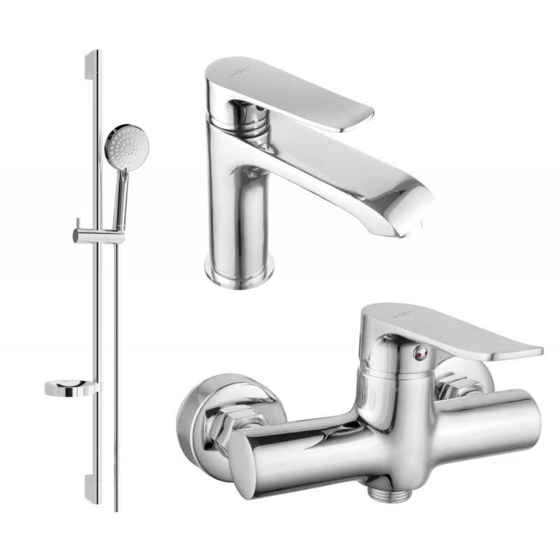 Mexen Pecos DS75 ensemble de douche, chromé - 72704DS75-00
