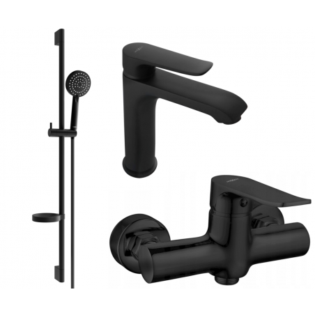 Mexen Pecos DS75 ensemble de douche, noir - 72704DS75-70