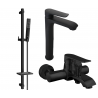 Mexen Pecos DQ72 bath set, black - 72713DQ72-70