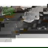 Mexen Matias Granitspüle 1,5-Becken mit Abtropffläche und Küchenarmatur Flora, schwarz gefleckt - 6502-76-670401-75-G
