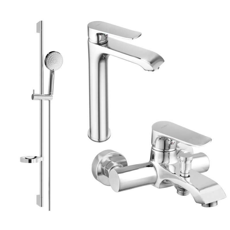 Mexen Pecos DS75 vannikomplekt, kroom - 72713DS75-00