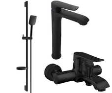Mexen Pecos DS62 ensemble de baignoire, noir - 72713DS62-70