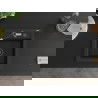 Mexen Vito Granitspüle 1-beckig mit Küchenarmatur Flora, schwarz/gold metallisch - 6503-75-670401-07-B