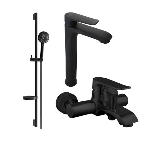 Mexen Pecos DS75 vannikomplekt, must - 72713DS75-70