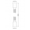 Mexen Duschschlauch 125 cm, schwarz - 79435-70