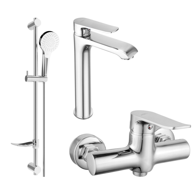 Mexen Pecos DF05 dušikomplekt, kroom - 72714DF05-00