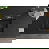 Mexen Vito Granitspüle 1-becken mit Küchenarmatur Flora, schwarz - 6503-77-670401-07-B