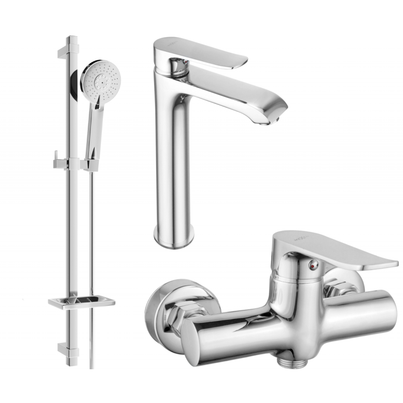 Mexen Pecos DQ40 Duschset, Chrom - 72714DQ40-00