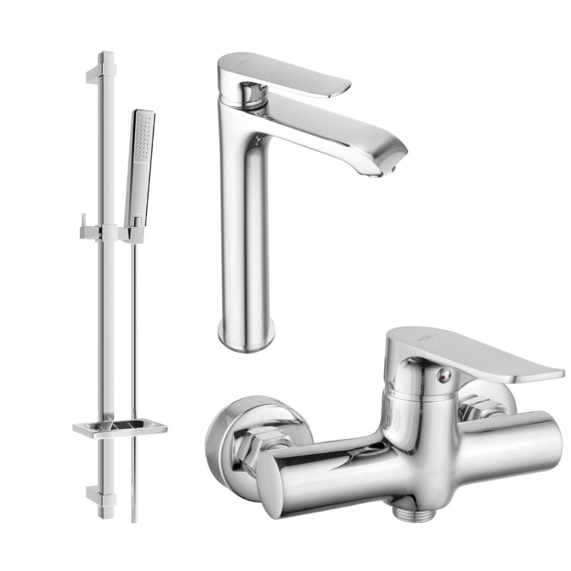 Mexen Pecos DQ72 dušikomplekt, kroom - 72714DQ72-00