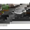 Mexen Mario fregadero de granito de 2 cubetas con grifo de cocina Flora, negro/plata metálica - 6504-73-670401-07-B