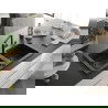 Mexen Mario Granitspüle, 2-beckig mit Küchenarmatur Flora, schwarz/silber metallic - 6504-73-670401-70-B