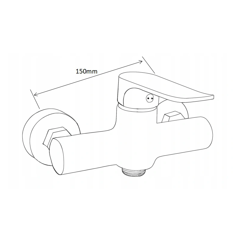 Mexen Pecos DF05 dušas komplekts, melns - 72714DF05-70