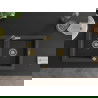 Mexen Mario Granitspüle 2-Kammer mit Küchenarmatur Flora, schwarz gesprenkelt - 6504-76-670401-75-G