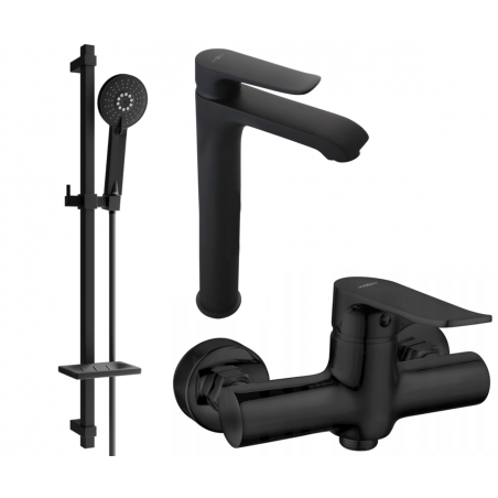 Mexen Pecos DQ40 duschset, svart - 72714DQ40-70