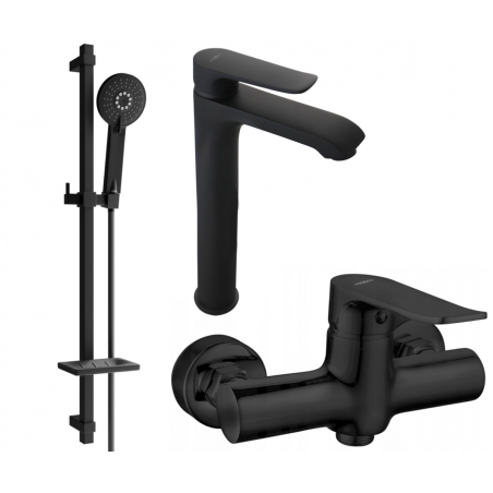 Mexen Pecos DQ40 set doccia, nero - 72714DQ40-70