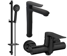 Mexen Pecos DQ40 Duschset, schwaarz - 72714DQ40-70