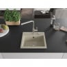 Mexen Milo 1-bowl granite sink with Flora kitchen tap, beige - 6505-69-670401-00