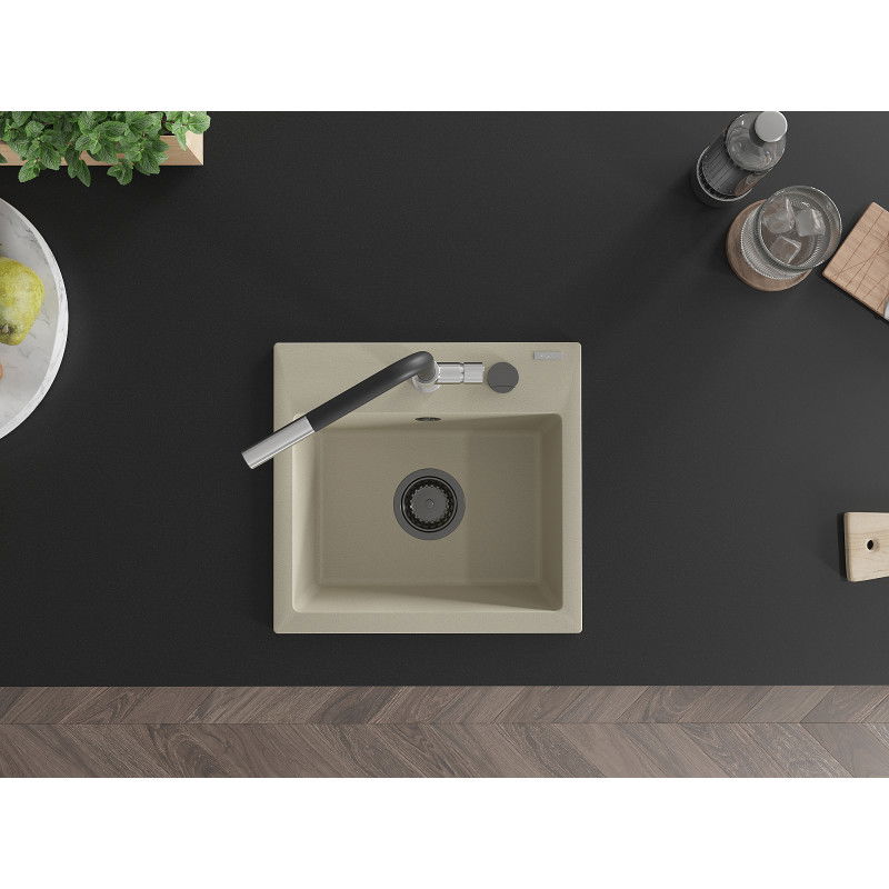 Mexen Milo granitëiert Kichelluv mat 1-Tëscht mat Flora Waasserkrahn, beige - 6505-69-670401-07-B