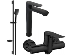 Mexen Pecos DS62 Duschset, schwarz - 72714DS62-70