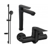 Mexen Pecos DS75 shower set, black - 72714DS75-70