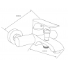 Mexen Pecos R40 Bathtub Set, Chrome - 72713R40-00