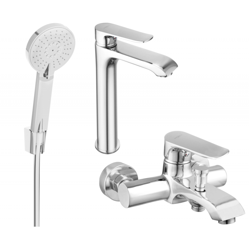 Mexen Pecos R40 badkarsset, krom - 72713R40-00