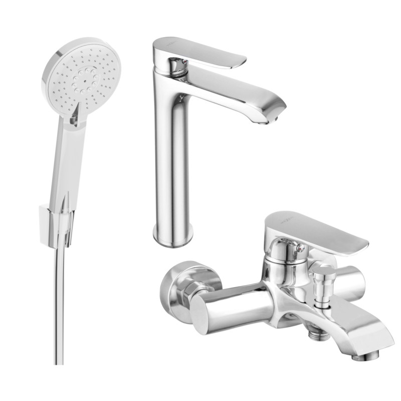 Mexen Pecos R40 Bathtub Set, Chrome - 72713R40-00