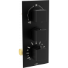 Mexen Cube thermostatic bath-shower faucet 3-outlet, black - 77503-70