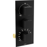 Mexen Cube thermostatische Badewannen-Duscharmatur 3-Wege, schwarz - 77503-70