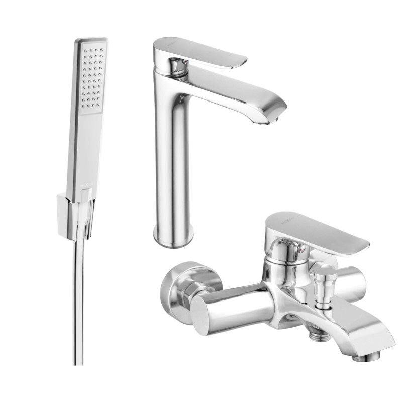 Mexen Pecos R72 vannikomplekt, kroom - 72713R72-00