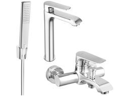 Mexen Pecos R72 conjunto de banho, cromado - 72713R72-00