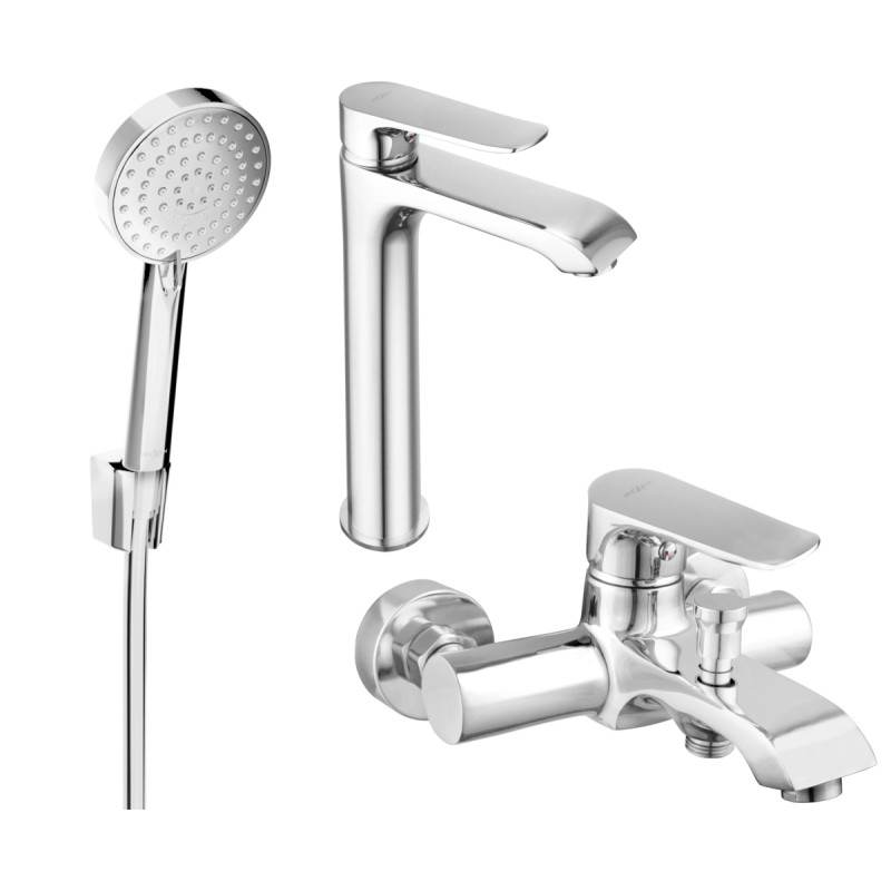 Mexen Pecos R75 vannikomplekt, kroom - 72713R75-00